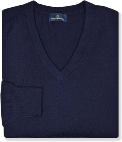 Brooks Brothers Mens Washable Merino Wool V-Neck Sweatshirt Sweater, in Saudi Arabia