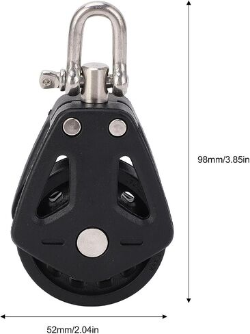 Stainless Steel Marine Pulley, Nylon Boat Pulley Block with Ball Bearing for Sailboat Yacht Kayak Rigging Systems and Marine Applications in Saudi Arabia