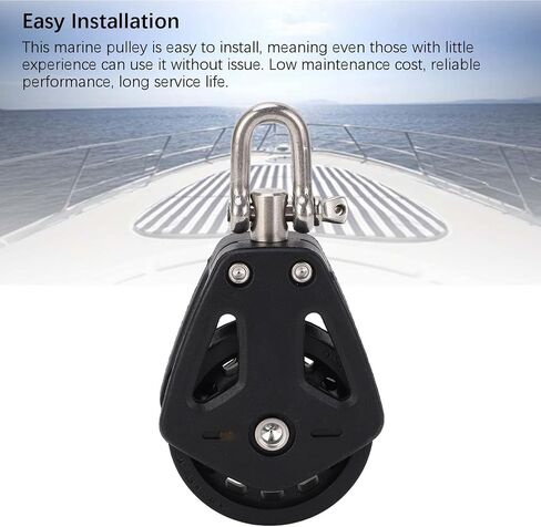 Stainless Steel Marine Pulley, Nylon Boat Pulley Block with Ball Bearing for Sailboat Yacht Kayak Rigging Systems and Marine Applications in Saudi Arabia
