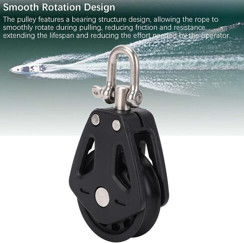 Stainless Steel Marine Pulley, Nylon Boat Pulley Block with Ball Bearing for Sailboat Yacht Kayak Rigging Systems and Marine Applications in Saudi Arabia