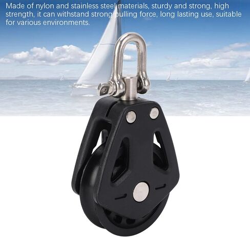 Stainless Steel Marine Pulley, Nylon Boat Pulley Block with Ball Bearing for Sailboat Yacht Kayak Rigging Systems and Marine Applications in Saudi Arabia