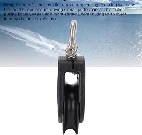 Stainless Steel Marine Pulley, Nylon Boat Pulley Block with Ball Bearing for Sailboat Yacht Kayak Rigging Systems and Marine Applications in Saudi Arabia