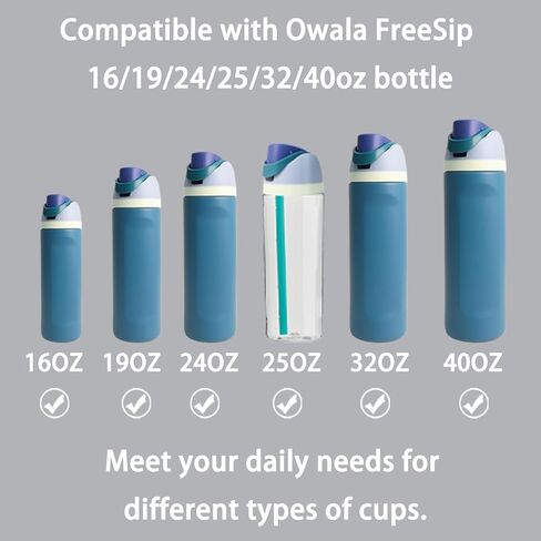 5 قطع سدادة بديلة متوافقة مع Owala FreeSip 24oz 32oz، حشية غطاء علوي لزجاجة المياه لـ Owala 16/24/32/40oz غطاء زجاجة سدادة الفم جزء من ملحقات قابس السيليكون خالية من BPA in Kuwait