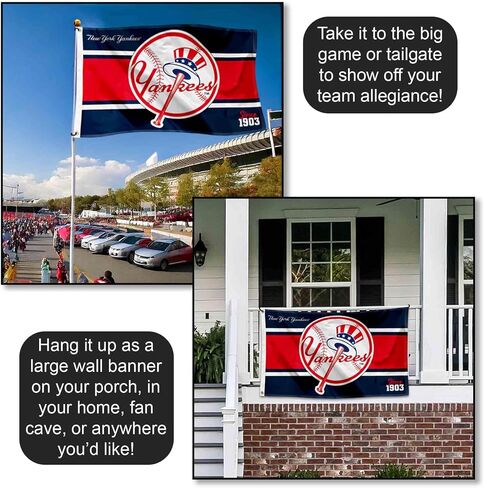 WinCraft NY Yankees Retro Vintage Throwback 3x5 Foot Grommet Banner Flag in Saudi Arabia