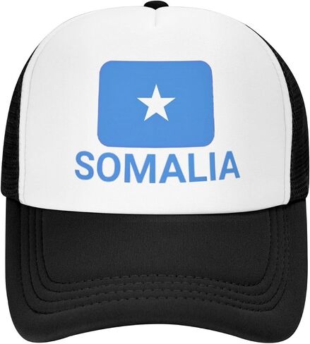 National Flag Trucker Hat Adjustable Patriotic Mesh Baseball Cap Outdoor Hat Cap for Men Women in Kuwait