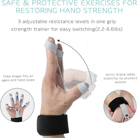 Excellent Grip Strength Trainer,Hand Exercisers for Therapy,Hand Physical Therapy Rehab,Relieve Arthritis,Carpal Tunnel,Trigger Fingers,Mallet Fingers and More(4PCS) in Saudi Arabia