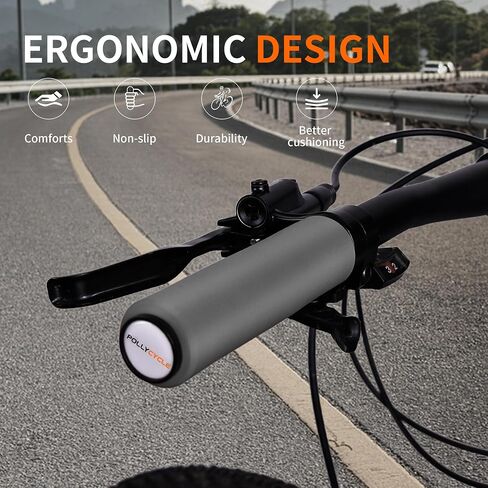 Silicone Bike Grips 130mm with Bar End Plugs – Soft Anti-Slip Handlebar Grips for Mountain, Folding, BMX & Hybrid Bikes – Comfortable Shock-Absorbing – Fits 22.2mm Bars in Saudi Arabia