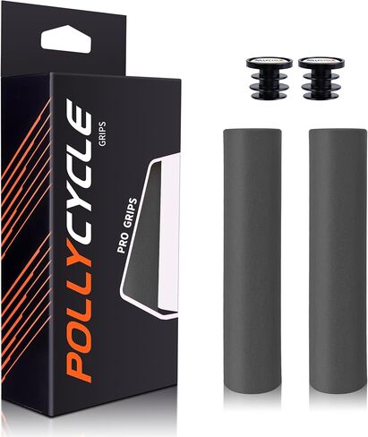 Silicone Bike Grips 130mm with Bar End Plugs – Soft Anti-Slip Handlebar Grips for Mountain, Folding, BMX & Hybrid Bikes – Comfortable Shock-Absorbing – Fits 22.2mm Bars in Saudi Arabia