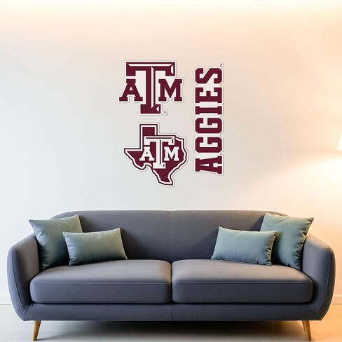 Desert Cactus Texas A&M University WallStix Aggies TAMU Removable Wall Sticker 11x17 Vinyl Decal Indoor Outdoor Use (Design A) in Saudi Arabia