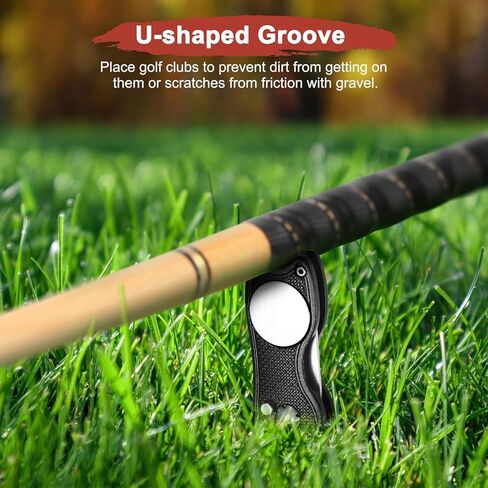 Golf Divot Repair Tool Switch Foldable Divot Tool Rack with Magnetic Ball Marker Open Button Use for Golf Accessories in Kuwait