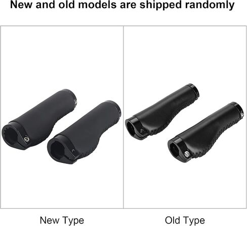 Alomejor Leather Grips Lock On Locking PU Handlebar Grips Grip Handle End Holding Locking Grips for BMX Mountain Bike(Black) in Saudi Arabia