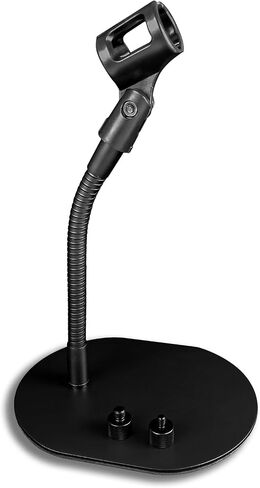 13-IINCH Desktop Microphone Stand - Heavy-Duty Flexible Gooseneck Mic Holder with Elliptical Metal Mount Base for Tabletop, Desk, Podium & Counter Use, KBT58-13 in Kuwait