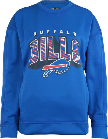 سويت شيرت نسائي من Zubaz NFL باسم الفريق والشعار بياقة دائرية مع جيوب in Kuwait