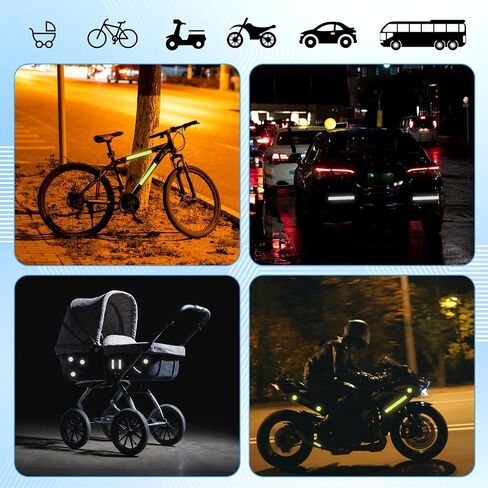 84 Pcs Reflective Stickers for Bike Reflective Decals Multi Shapes Kit Waterproof Driveway Reflectors for Bicycle Motorcycle Wheelchairs Vehicle (2 Color) in Saudi Arabia