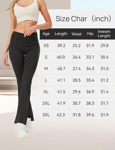 Womens Flare Leggings Black Yoga Bootcut Pants Cross High Waist Dance Bell Bottom for Workout in Saudi Arabia