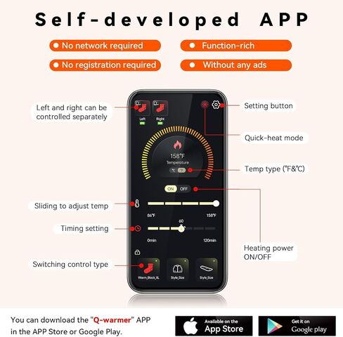 WASOTO Heated Socks for Men Women 22.2WH Battery Washable Rechargeable APP Control Electric Heated ski Socks for Hunting in Saudi Arabia
