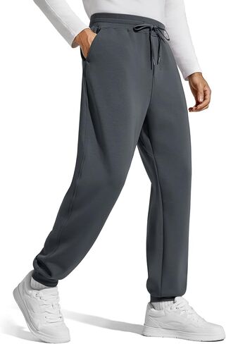 G4Free الرجال Smoofit الصوف مبطن ركض السراويل الشتاء الحرارية Sweatpants الدافئة عارضة صالة الرباط مع جيوب in Saudi Arabia