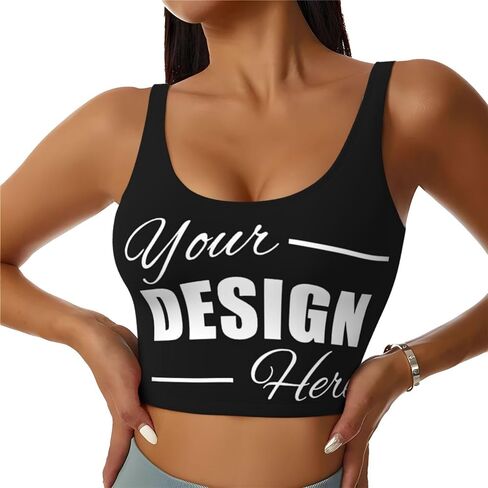 Personalized Yoga Tank Top for Women Custom Crop Top for Fitness Running Daily Wear and Personalized Gifts in Saudi Arabia