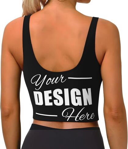 Personalized Yoga Tank Top for Women Custom Crop Top for Fitness Running Daily Wear and Personalized Gifts in Saudi Arabia