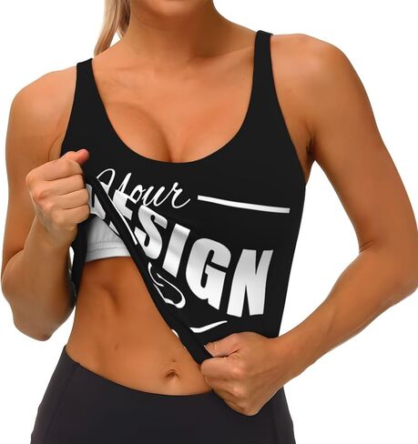 Personalized Yoga Tank Top for Women Custom Crop Top for Fitness Running Daily Wear and Personalized Gifts in Saudi Arabia