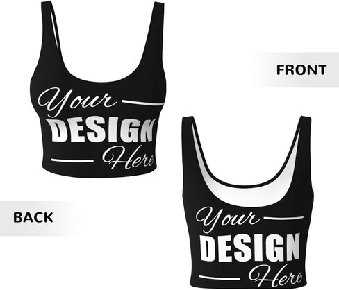 Personalized Yoga Tank Top for Women Custom Crop Top for Fitness Running Daily Wear and Personalized Gifts in Saudi Arabia
