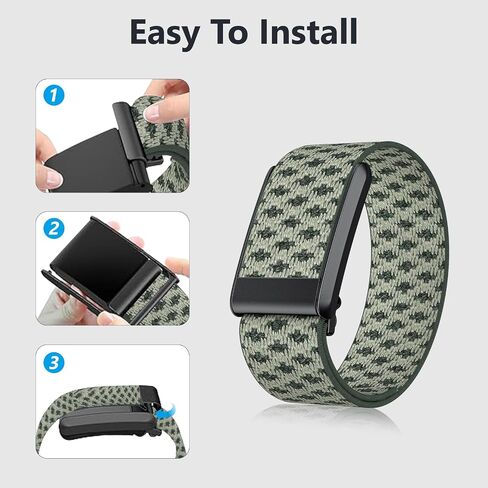 Wrist Band For WHOOP 5.0, Adjustable Sport Comfort Nylon Elastic Braided Wristband with Velcro, Replacement Wrist Strap with Breathable, Lightweight Sport Strap in Saudi Arabia