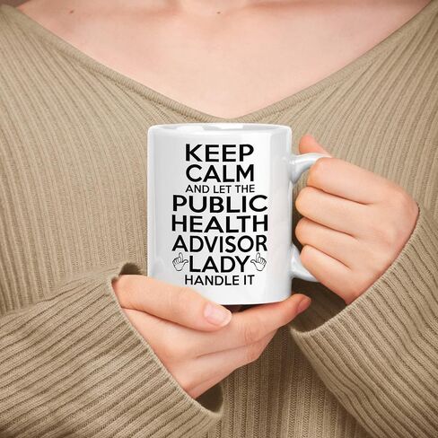 Gift For Public Information Officer 11oz, 15oz White Ceramic Mug - Keep Calm & Let The Public Information Officer Lady Handle It in Saudi Arabia