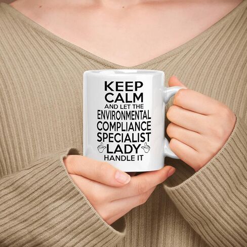 Gift For Public Information Officer 11oz, 15oz White Ceramic Mug - Keep Calm & Let The Public Information Officer Lady Handle It in Saudi Arabia
