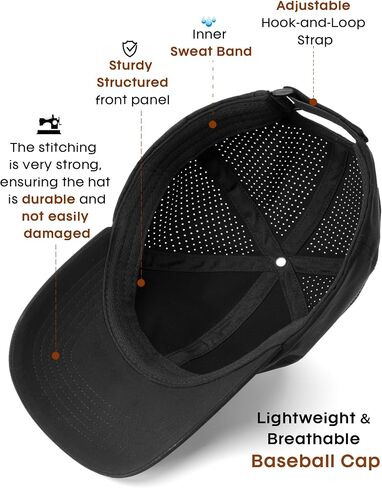FURTALK Lightweight Quick Dry Baseball Cap Breathable Tucker Hat Laser Cut Air Mesh-Back Cooling Golf Hat in Saudi Arabia