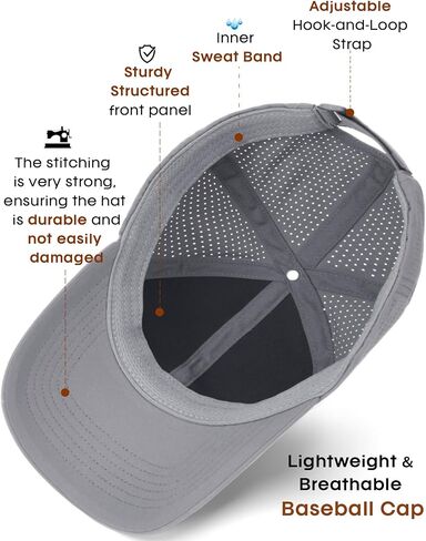 FURTALK Lightweight Quick Dry Baseball Cap Breathable Tucker Hat Laser Cut Air Mesh-Back Cooling Golf Hat in Saudi Arabia