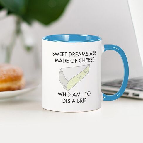 CafePress Sweet Dreams Are Made Of Cheese Mugs 11 oz (325 ml) Ceramic Coffee Mug in Saudi Arabia