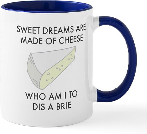 CafePress Sweet Dreams Are Made Of Cheese Mugs 11 oz (325 ml) Ceramic Coffee Mug in Saudi Arabia