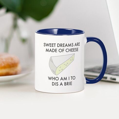 CafePress Sweet Dreams Are Made Of Cheese Mugs 11 oz (325 ml) Ceramic Coffee Mug in Saudi Arabia