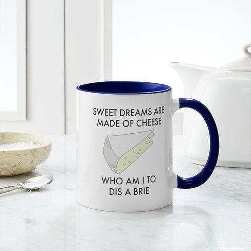 CafePress Sweet Dreams Are Made Of Cheese Mugs 11 oz (325 ml) Ceramic Coffee Mug in Saudi Arabia