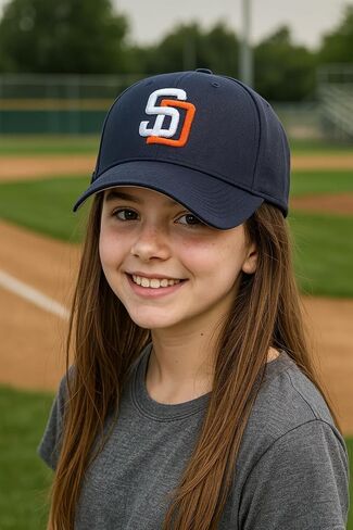 Officially Licensed San Diego Youth Boys Girls Navy Baseball Hat Classic Primary Team Logo Adjustable MVP Kids Blue Cap in Saudi Arabia