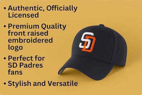 Officially Licensed San Diego Youth Boys Girls Navy Baseball Hat Classic Primary Team Logo Adjustable MVP Kids Blue Cap in Saudi Arabia