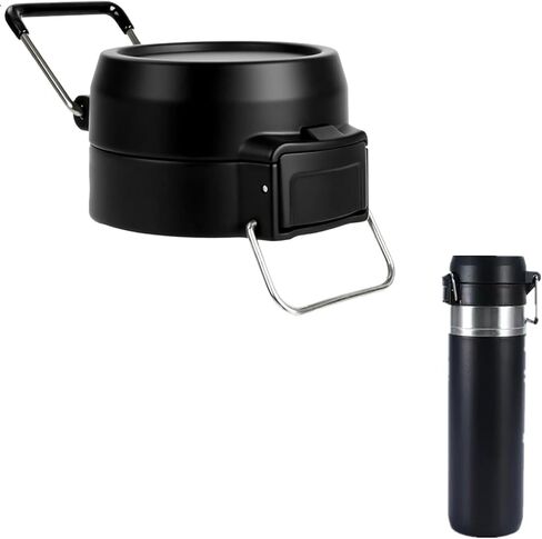عبوة واحدة من غطاء بديل لـ Stanley Quick Flip GO، غطاء علوي مناسب لكأس ستانلي 24oz 36oz، غطاء زجاجة مياه بزر واحد متوافق مع ملحقات Stanley Quick Flip GO، مانع للتسرب (رمادي) in Kuwait