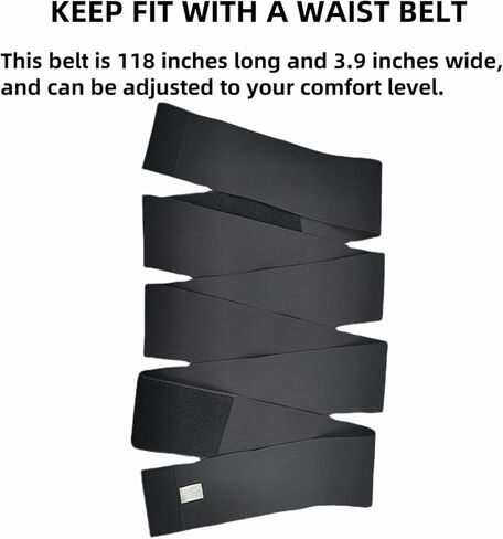 مدرب الخصر للنساء، حزام تدريب فقدان الوزن والدهون، حزام تشكيل البطن، حزام الخصر، حزام تشذيب عضلات البطن، أربطة سينتوريلا قابلة للتعديل ومناسبة للرجال والنساء (أسود) in Kuwait