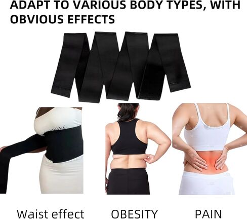 مدرب الخصر للنساء، حزام تدريب فقدان الوزن والدهون، حزام تشكيل البطن، حزام الخصر، حزام تشذيب عضلات البطن، أربطة سينتوريلا قابلة للتعديل ومناسبة للرجال والنساء (أسود) in Kuwait