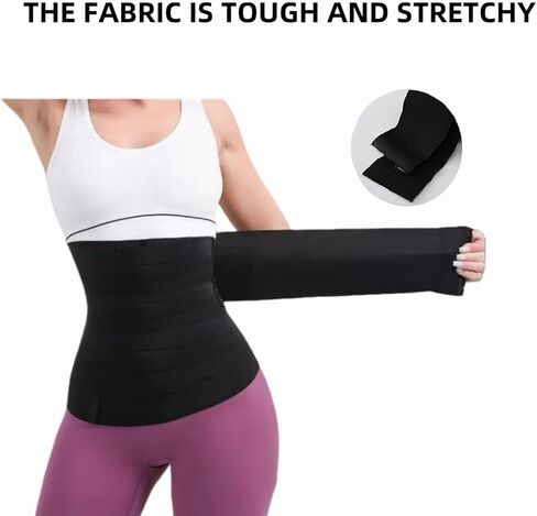 مدرب الخصر للنساء، حزام تدريب فقدان الوزن والدهون، حزام تشكيل البطن، حزام الخصر، حزام تشذيب عضلات البطن، أربطة سينتوريلا قابلة للتعديل ومناسبة للرجال والنساء (أسود) in Kuwait