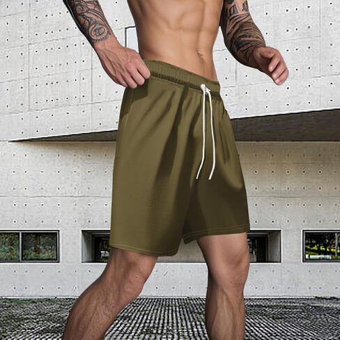 Men's Athletic Shorts Quick Dry Gym Lightweight Mesh Basketball Running Shorts for Men in Saudi Arabia