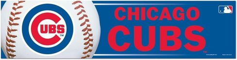 Chicago Cubs MLB 3" x 12" Bumper Sticker in Saudi Arabia