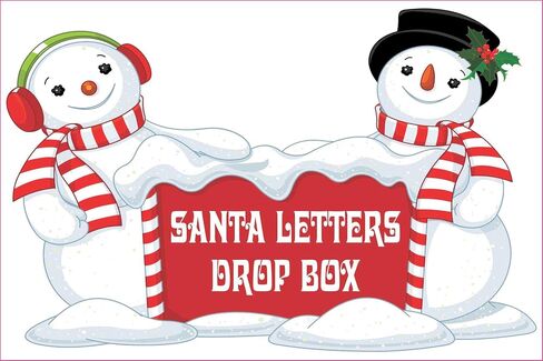 StickerTalk Santa Letters Drop Box Vinyl Sticker, 6 inches by 4 inches in Saudi Arabia