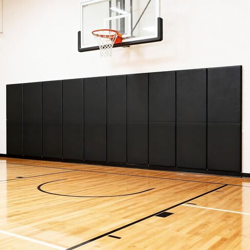 Gym Wall Padding 1 pcs 23.6x60 in Basketball Court Wall Protector Kids Wall Padding 2" Thick High-Density Protective Pads Durable Wall Pads for Garage, Basement Taekwondo Safety (Black) in Kuwait