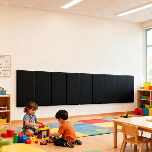 Gym Wall Padding 1 pcs 23.6x60 in Basketball Court Wall Protector Kids Wall Padding 2" Thick High-Density Protective Pads Durable Wall Pads for Garage, Basement Taekwondo Safety (Black) in Kuwait