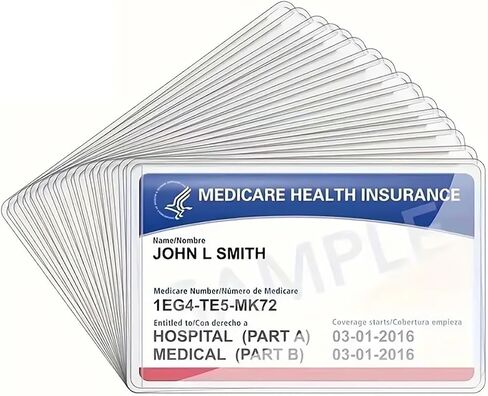20Pcs Clear PVC Water Resistant Plastic Sleeves for New Medicare Social Security Business ID Credit Cards (20 Pcs, Clear in Saudi Arabia