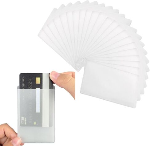 20Pcs Clear PVC Water Resistant Plastic Sleeves for New Medicare Social Security Business ID Credit Cards (20 Pcs, Clear in Saudi Arabia