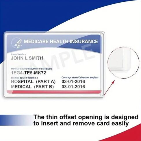 20Pcs Clear PVC Water Resistant Plastic Sleeves for New Medicare Social Security Business ID Credit Cards (20 Pcs, Clear in Saudi Arabia