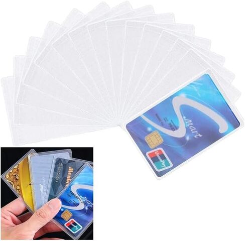 20Pcs Clear PVC Water Resistant Plastic Sleeves for New Medicare Social Security Business ID Credit Cards (20 Pcs, Clear in Saudi Arabia