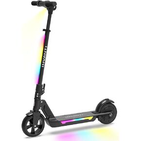 سكوتر كهربائي INVANTI KS03 للأطفال بعمر 8 سنوات فما فوق، محرك ذروة 350 وات، بحد أقصى 12 ميل في الساعة و10 أميال، عجلة صلبة 7 بوصة، أضواء LED وشاشة عرض، فرامل مزدوجة، سكوتر كهربائي للأطفال مع 3 سرعات وارتفاعات قابلة للتعديل in Kuwait